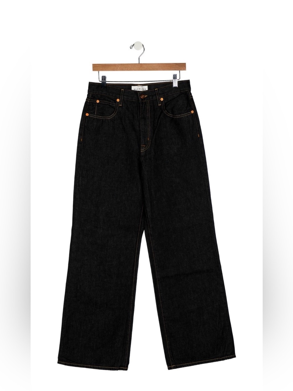 SLVRLAKE Grace Wide Leg Jeans Black High Rise Size M 29